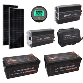 12V Solar Dual 200Ah Battery System Set include Inverter Battery Charger Solar Panel