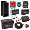 12V RV House Life Power System Solar Battery Set with Busbar Circuit Breaker Accessories