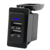 Amomd Wholesale Square Dual Port USB Car Charger 2.4A 1A Total Output 5V 3.4A