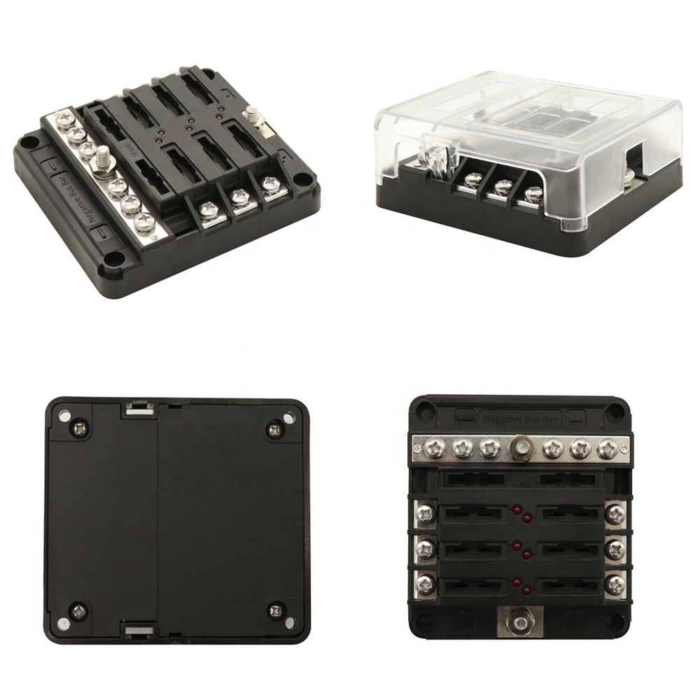 Wholesale 6 way Screw Connect ATC Type Blade Fuse Box with Negative Busbar