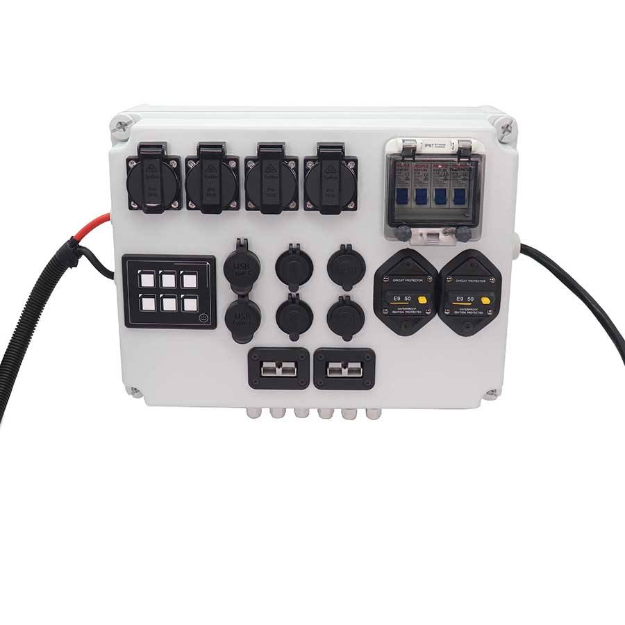 Waterproof Power Distribution Box IP54 Protection Level DC 12V Control Hub with CE and RoHS Certificates