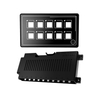 Amomd High-End Luxury 10-Way Bluetooth Control Membrane Switch Box Panel RV Marine Caravan LED Light Source Black Buttons