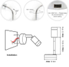 USB Charr Chrome-Plated Gooseneck LED Lamp Touch Adjust Direction and Brightness for RV Lighting Systems