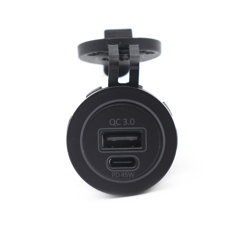 Amomd Wholesale 5V Dual Port Type C USB Quick Charging Charger Socket