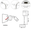  Wholesale Touch Switch USB Charger Flexible Arm Chrome-plated Reading Light for Marine RV