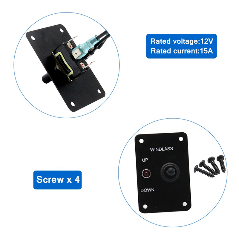 12V Led Light Marine Anchor Windlass Up/Down Toggle Control Switch ...