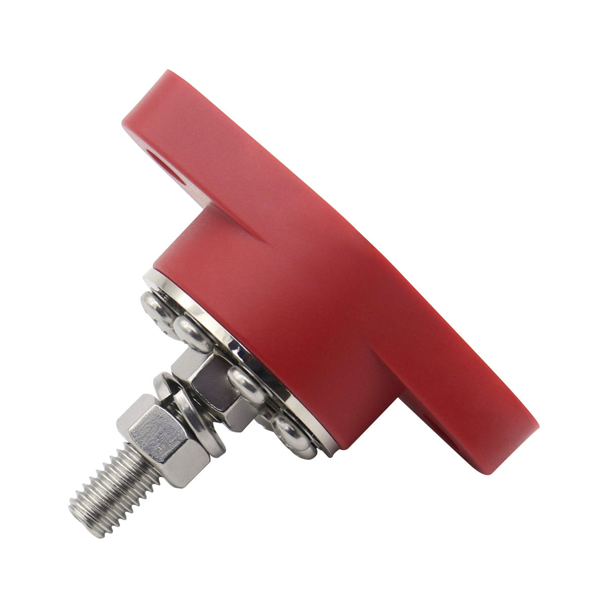 Amomd 8-Way Red Copper round Busbar with Nylon Cover 180A Rated