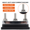 DIY Circuit 3-Way M10 600A Copper Connector Busbar Steel ABS Stainless Steel for Grounding Bar Connection with Cover