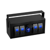 Wholesale 12V SPST Rocker Switch Control Box 4 Gang QC/PD USB Socket RV Boat Truck Made Durable Aluminum Alloy ip54