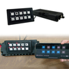 Amomd High-End Luxury 10-Way Bluetooth Control Membrane Switch Box Panel RV Marine Caravan LED Light Source Black Buttons