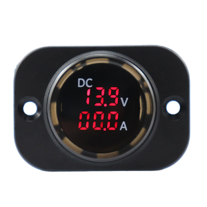 Amomd Wholesale Marine RV Waterproof DC Display Round Current Amp Meter Voltmeter with Single Hole Mount Panel