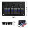 Wholesale 6 Gang Combine Rocker Switch Panel