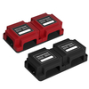 Amomd 4 Bolt DC 600A High Large Current Copper Bus Bar M8/M10 Power Distribution Busbar Connector Box with 2 Cover