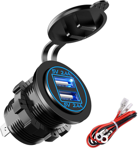 Amomd Wholesale 5V Dual 2.4A Port 4.8A USB Quick Charging Charger Socket