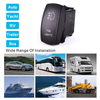 Amomd 5P Green LED Fog Light Rocker Switch SPST Function 12V/24V for RV/Marine Maximum Current 10A/20A