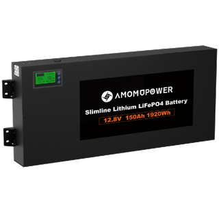 Amomdpower 12v Safe Ultra Thin 150Ah Portable Slim Lithium Battery for Camping UN38.3 MSDS IEC Certificate