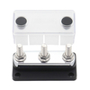 DIY Circuit 3-Way M10 600A Copper Connector Busbar Steel ABS Stainless Steel for Grounding Bar Connection with Cover