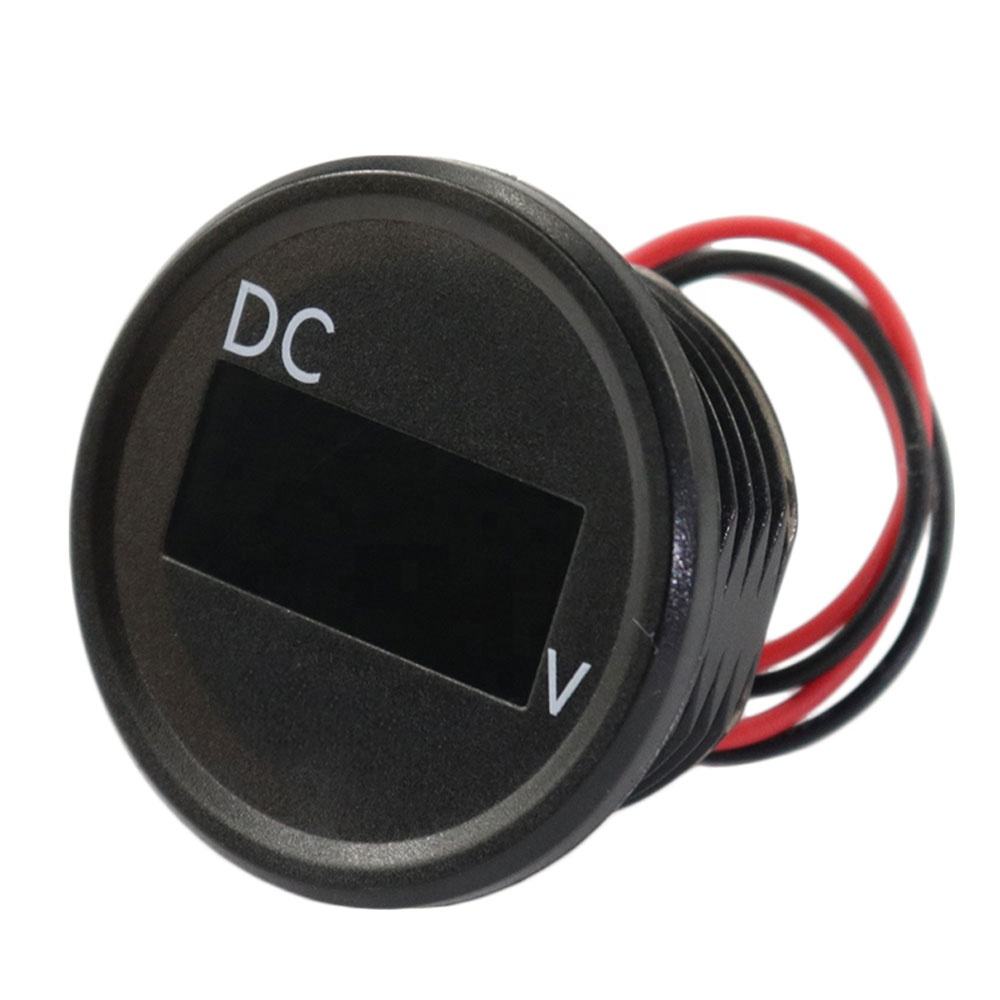 Amomd Mini Thin Marine Auto Digital Voltage Meter IP67 DC 24V Waterproof with LED Display Digital Only