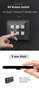 Black DC 12V 6-Way Waterproof Button Marine RV Membrane Switch Kit LED Light Source Max 10A Current RoHS and CE Certified