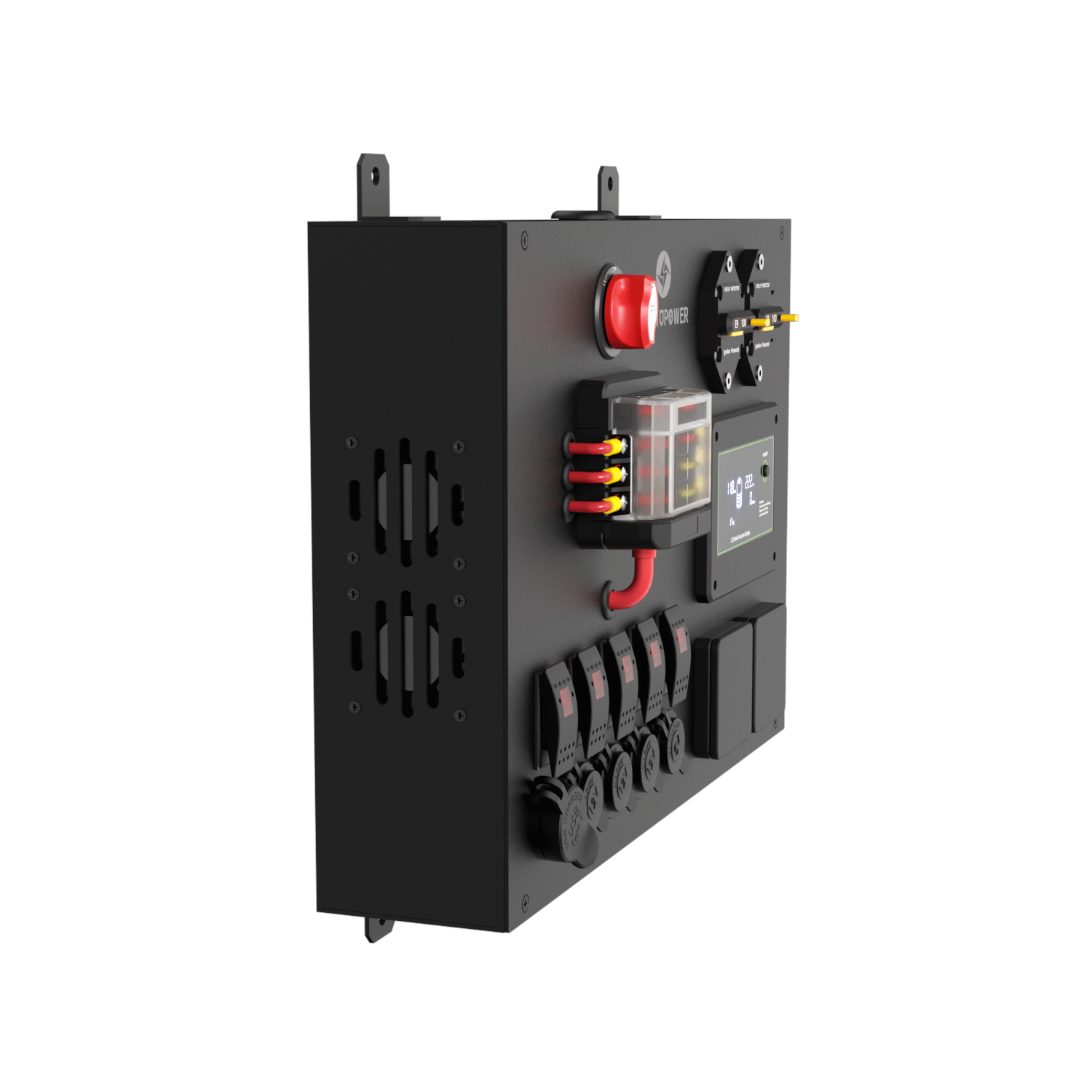 Custom 12V System Control Hub Aluminum Power Distribution Control Box with 1000W Inverter IP54 Protection Ce/Rohs Certified