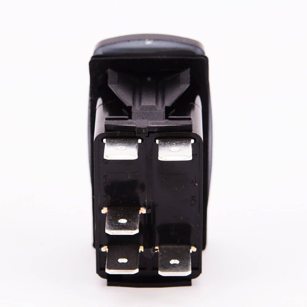  Wholesale Custom 5 Pin ON-OFF RV Switch Boat-shaped Laser Engraving Pattern Switch Dual-lamp LED Light Control Switch