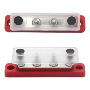 Wholesale Marine RV 100A 4-way Red Tin-plated Copper Busbar with PBT Dustproof Cover