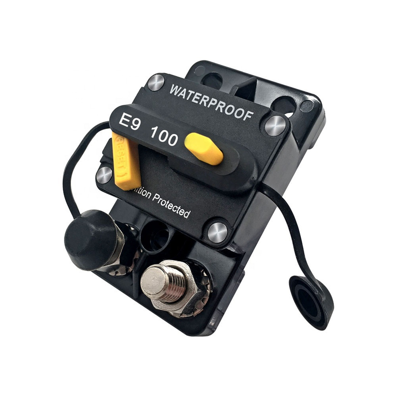 DC Surface Mount Thermal Circuit Breaker Manual Rocker Reset with Push