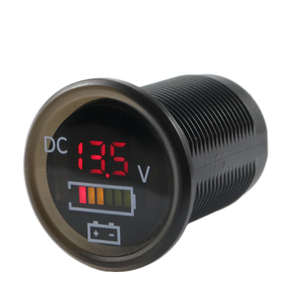 Amomd Wholesale 0-30V DC 3-Digit Colorful Sealed Display Round VoltMeter IP67 Waterproof