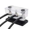 DIY Circuit 3-Way M10 600A Copper Connector Busbar Steel ABS Stainless Steel for Grounding Bar Connection with Cover