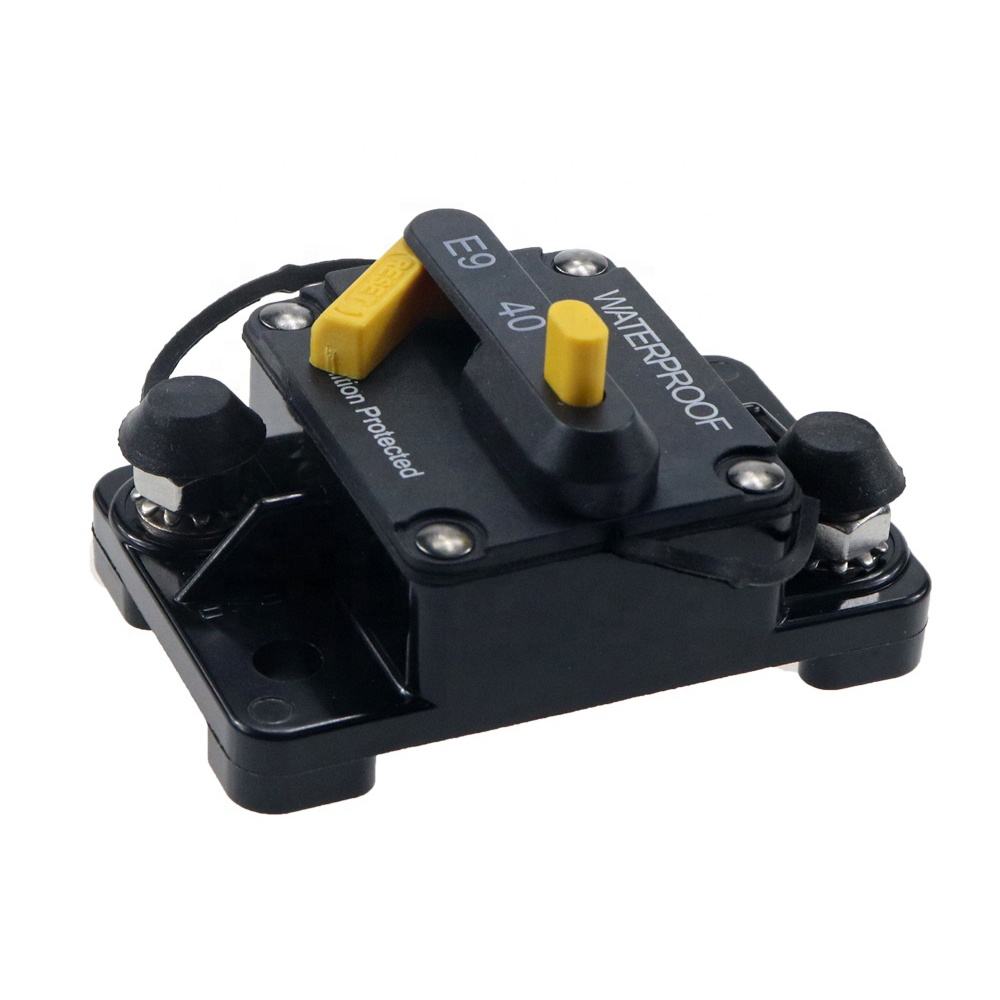 40A Marine Grade Mini Circuit Breaker Manual Reset Current Overload Protect for Boat RV Waterproof with CE Certificate