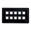 Amomd High-End Luxury 10-Way Bluetooth Control Membrane Switch Box Panel RV Marine Caravan LED Light Source Black Buttons