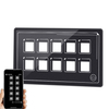 Amomd High-End Luxury 10-Way Bluetooth Control Membrane Switch Box Panel RV Marine Caravan LED Light Source Black Buttons