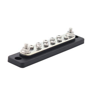 Wholesale DC 150A 12 volt 10-Way Screw Copper Busbar with Flame Retardant ABS Base