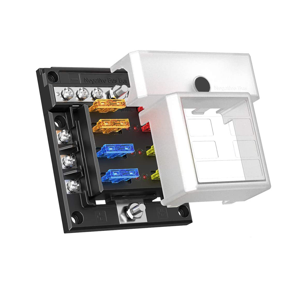 Wholesale 6 way Screw Connect ATC Type Fuse Box with Combine Negative Busbar