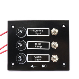 Wholesale 3 Gang Toogle Switch Panel with Glass Tube Fuse