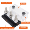 DIY Circuit 3-Way M10 600A Copper Connector Busbar Steel ABS Stainless Steel for Grounding Bar Connection with Cover