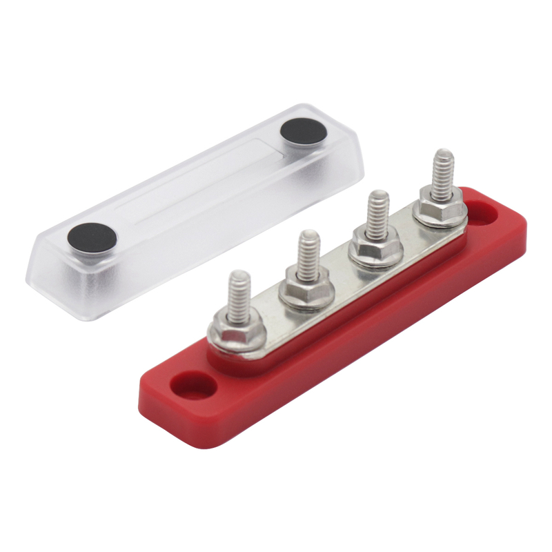 Wholesale Marine RV 100A 4-way Red Tin-plated Copper Busbar with PBT ...