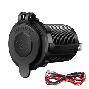 Amomd Wholesale Marine RV 12V/24V Waterproof Cigarette Lighter Socket Kit with 60cm Connect Wire