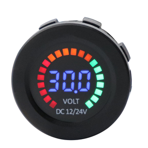 Amomd Wholesale Marine RV Colorful Low Voltage Buzzer Warning Voltmeter 7-30v DC 