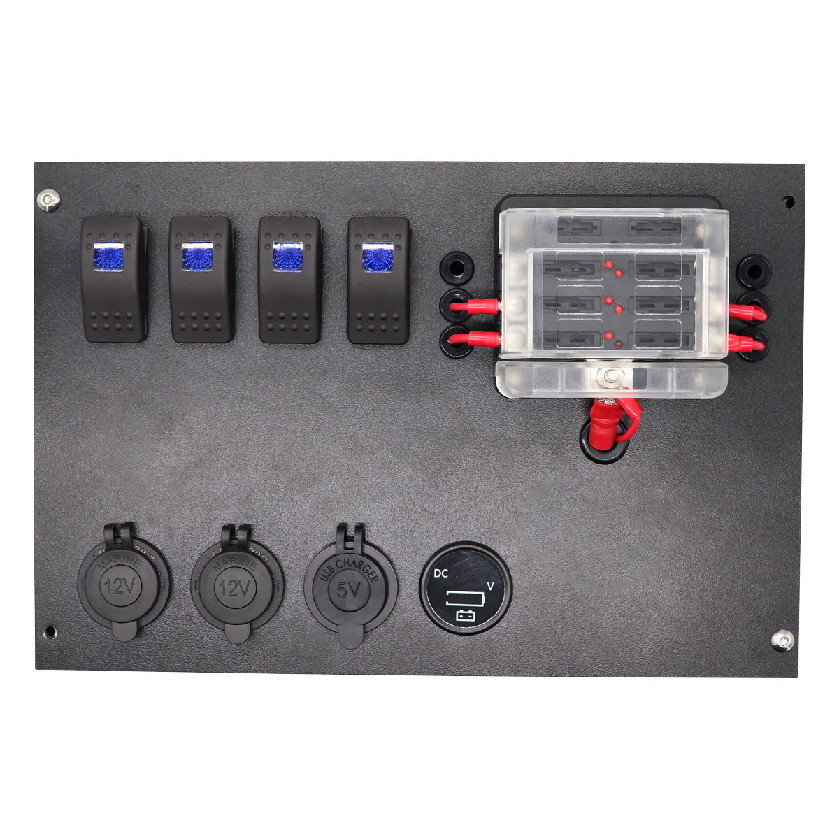 Custom 8 SKU Aluminum Alloy Control Hub Waterproof 4WD Canopy Caravan DIY Electric 12V Control Box Protection CE