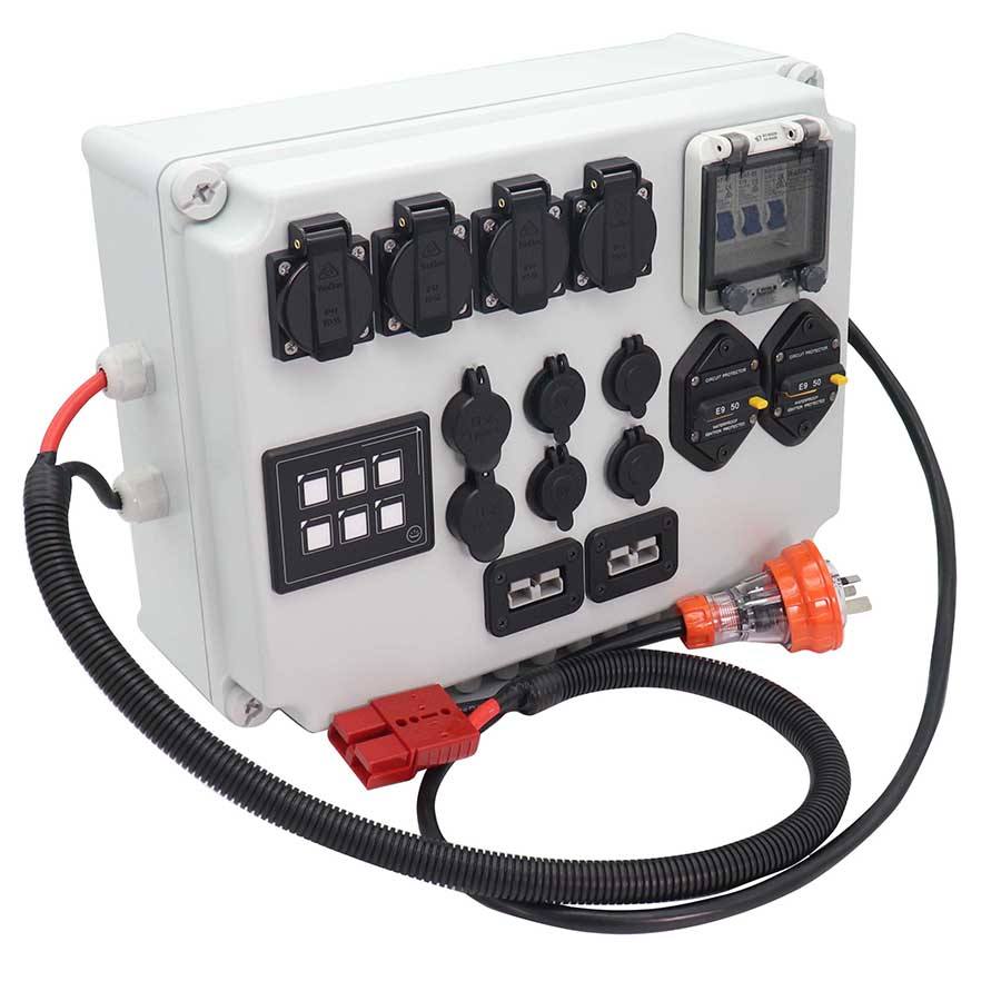 Waterproof Power Distribution Box IP54 Protection Level DC 12V Control Hub with CE and RoHS Certificates