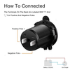 Amomd 12V Waterproof ABS Flame Retardant Cigar Lighter Merit Socket for Marine Car Use Plugs & Sockets