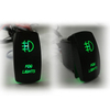 Amomd 5P Green LED Fog Light Rocker Switch SPST Function 12V/24V for RV/Marine Maximum Current 10A/20A