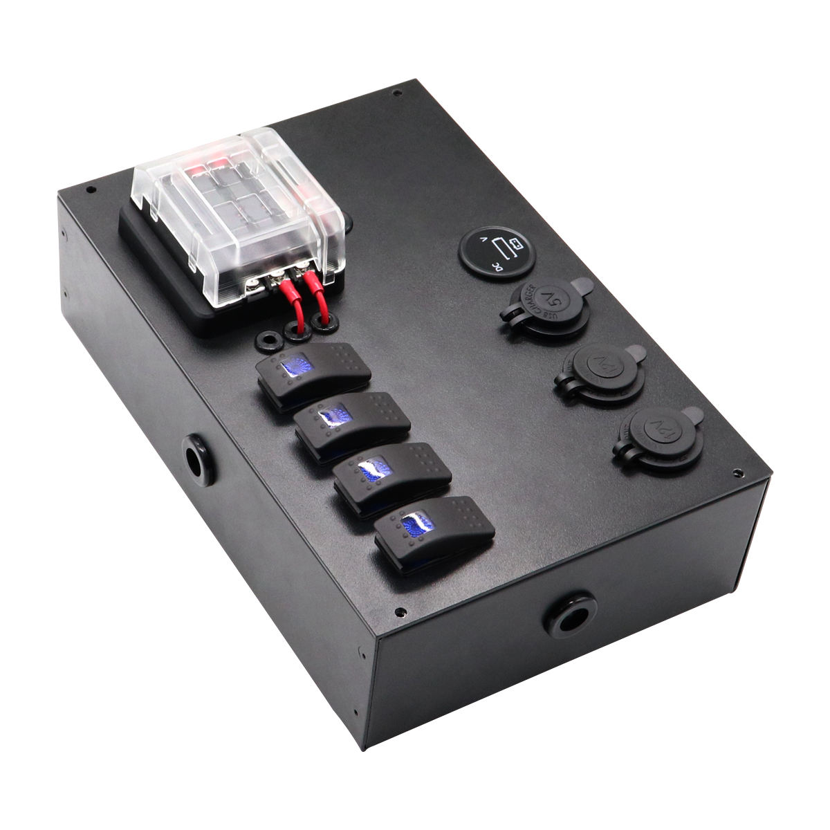 Custom 8 SKU Aluminum Alloy Control Hub Waterproof 4WD Canopy Caravan DIY Electric 12V Control Box Protection CE