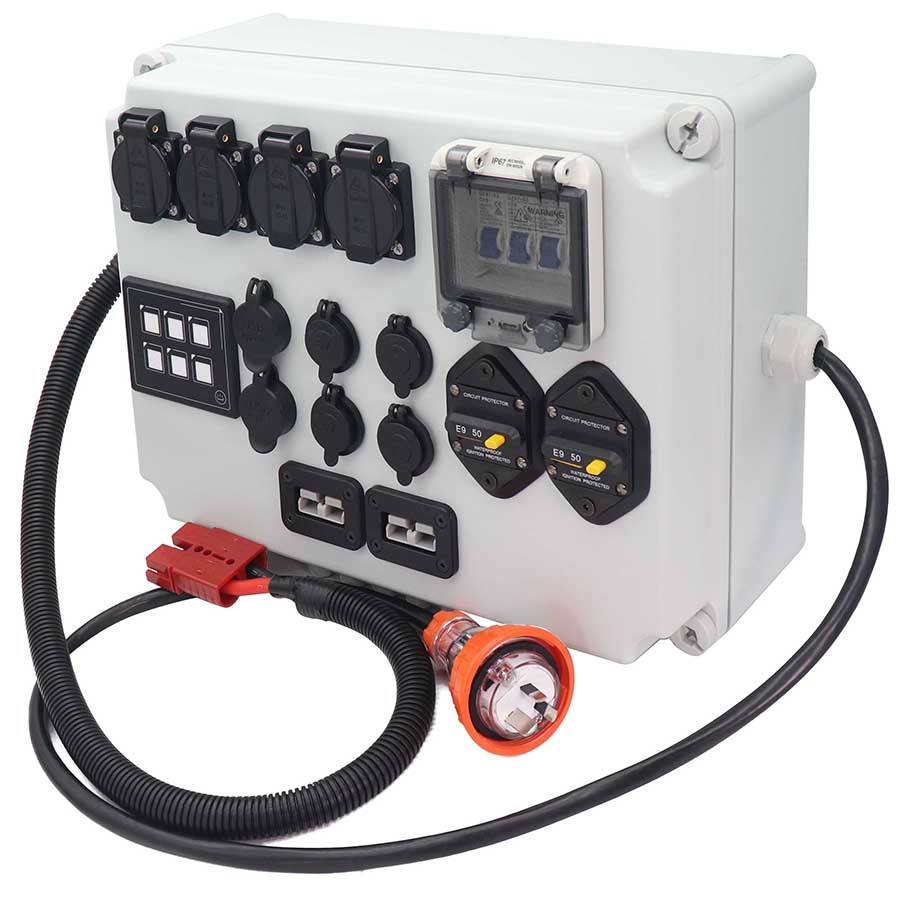 Waterproof Power Distribution Box IP54 Protection Level DC 12V Control Hub with CE and RoHS Certificates