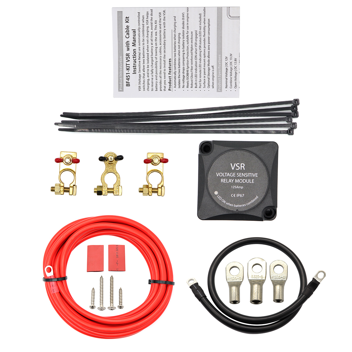 VSR (Voltage Sensitive Relay) with cable kit 12V